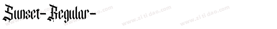 Sunset-Regular字体转换