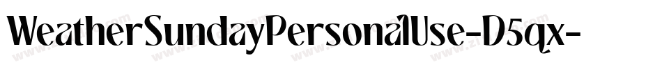 WeatherSundayPersonalUse-D5qx字体转换