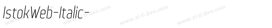 IstokWeb-Italic字体转换