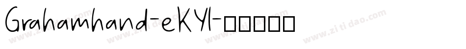 Grahamhand-eKYl字体转换