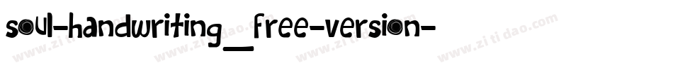 soul-handwriting_free-version字体转换