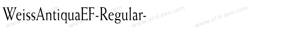 WeissAntiquaEF-Regular字体转换