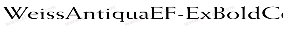WeissAntiquaEF-ExBoldCond字体转换
