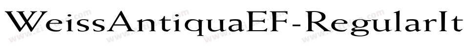 WeissAntiquaEF-RegularIta字体转换