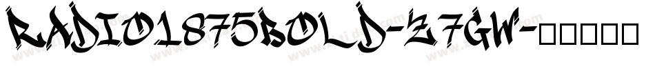 Radio1875Bold-z7Gw字体转换 Radio1875Bold-z7Gw字体转换