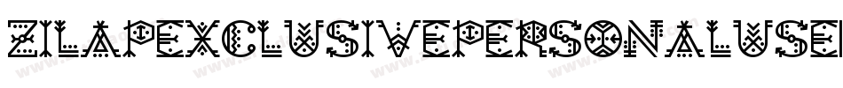 ZilapExclusivePersonalUseDecorative-vV1E字体转换