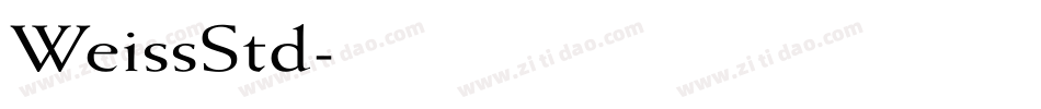 WeissStd字体转换