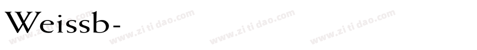 Weissb字体转换