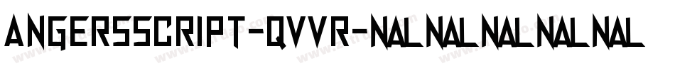 AngersScript-qvvr字体转换