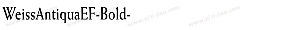 WeissAntiquaEF-Bold字体转换