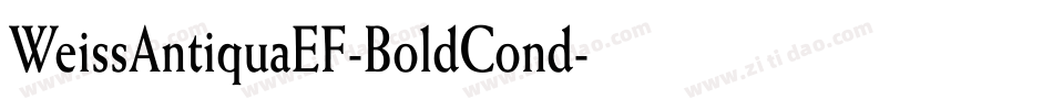 WeissAntiquaEF-BoldCond字体转换
