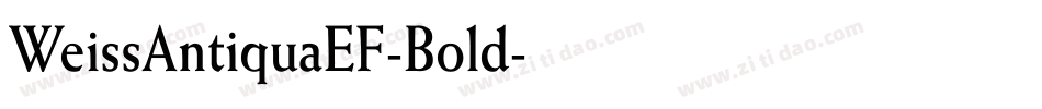 WeissAntiquaEF-Bold字体转换