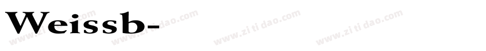 Weissb字体转换