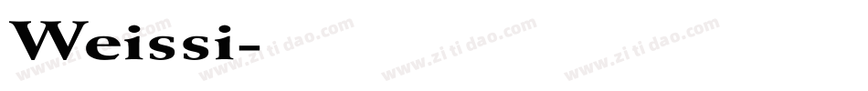 Weissi字体转换