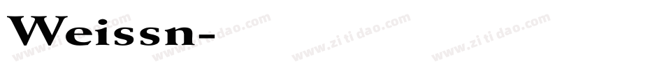 Weissn字体转换