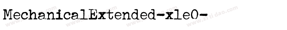 MechanicalExtended-xle0字体转换