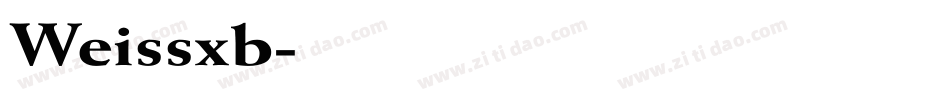 Weissxb字体转换