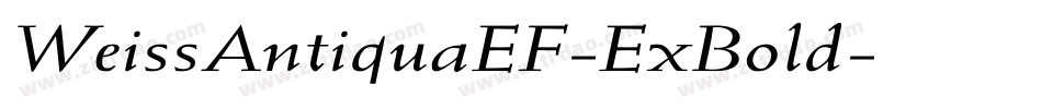 WeissAntiquaEF-ExBold字体转换