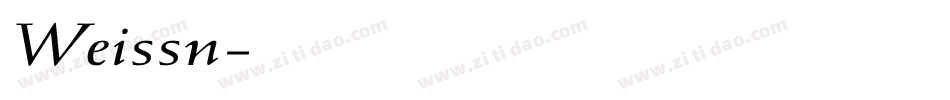 Weissn字体转换