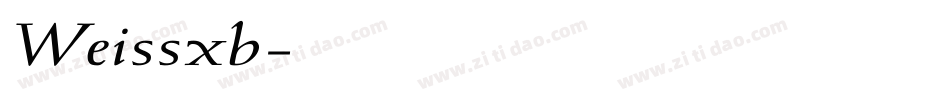 Weissxb字体转换