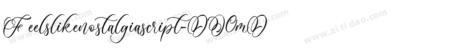 Feelslikenostalgiascript-DO0mD字体转换