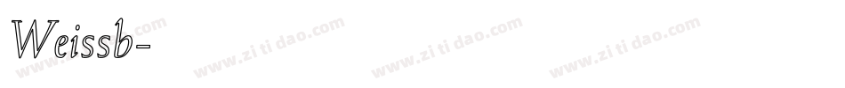 Weissb字体转换