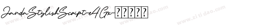 JandaStylishScript-e4Gx字体转换