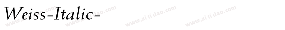 Weiss-Italic字体转换