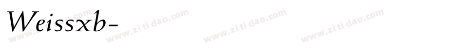 Weissxb字体转换