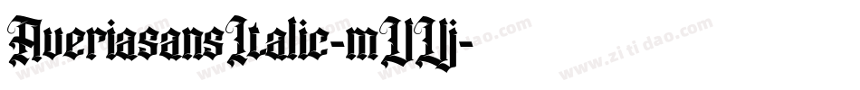 AveriasansItalic-mVVj字体转换