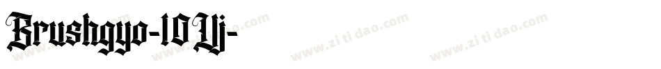 Brushgyo-10Vj字体转换