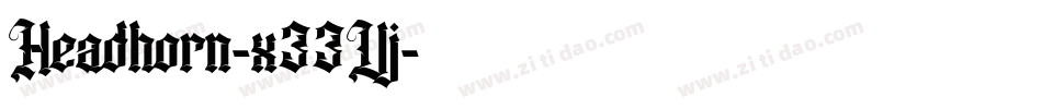 Headhorn-x33Vj字体转换
