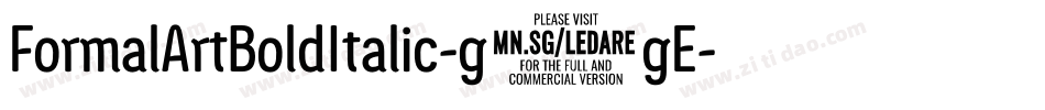 FormalArtBoldItalic-g1gE字体转换