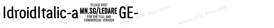 IdroidItalic-a1GE字体转换