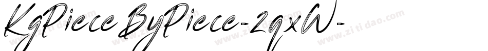 KgPieceByPiece-2qxW字体转换