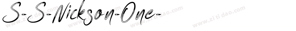 S-S-Nickson-One字体转换