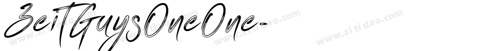 ZeitGuysOneOne字体转换