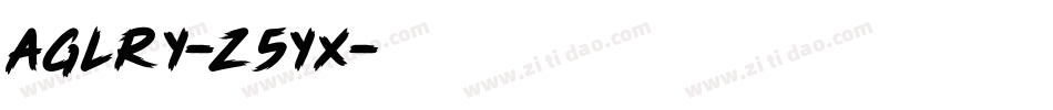 Aglry-Z5Yx字体转换