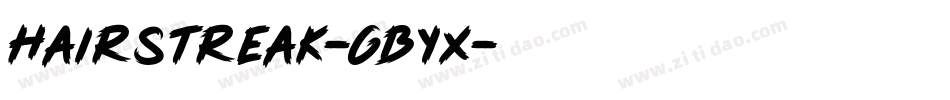 Hairstreak-6BYx字体转换