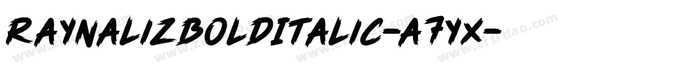 RaynalizBoldItalic-a7Yx字体转换