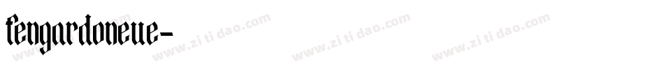 fengardoneue字体转换