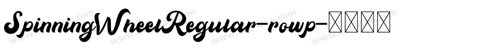 SpinningWheelRegular-rowp字体转换
