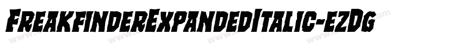 FreakfinderExpandedItalic-ezDg字体转换