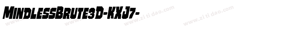 MindlessBrute3D-KXJ7字体转换