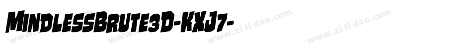 MindlessBrute3D-KXJ7字体转换