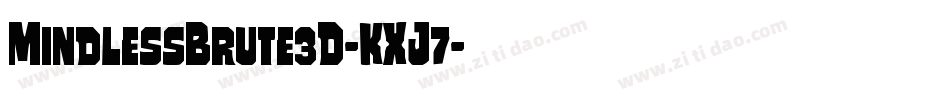 MindlessBrute3D-KXJ7字体转换