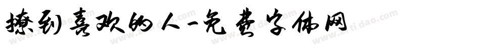 撩到喜欢的人字体转换