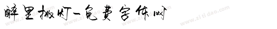 醉里挑灯字体转换