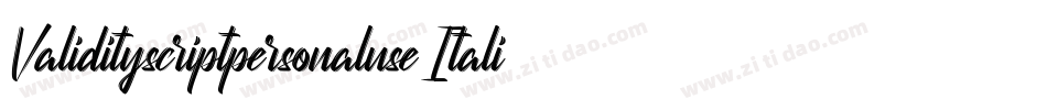 ValidityscriptpersonaluseItali-ZVJxZ字体转换