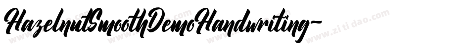HazelnutSmoothDemoHandwriting-1GDoe字体转换